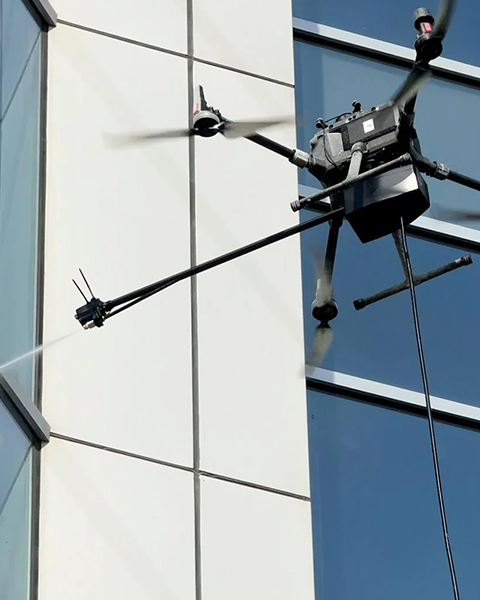 limpieza con drone